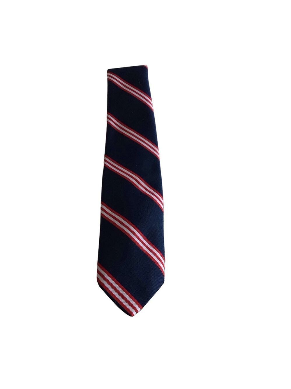 Givenchy Dark Blue Tie with Red and White Stripes